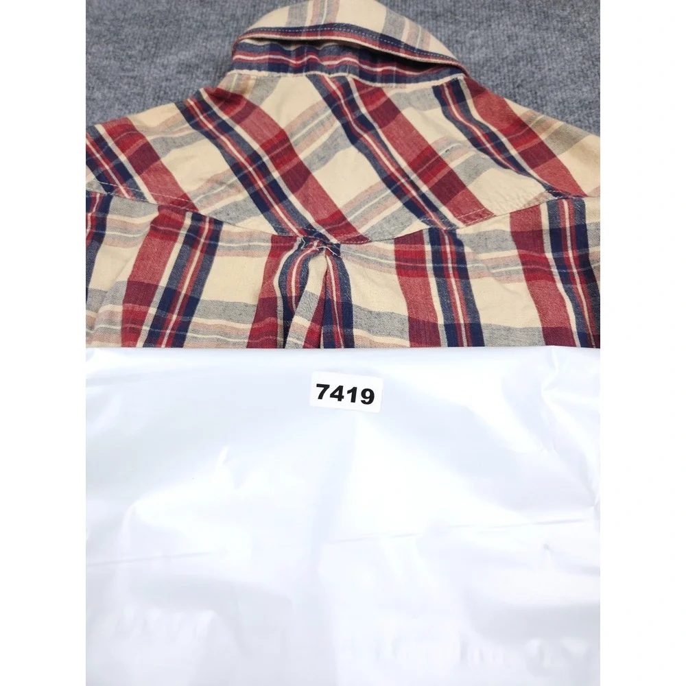 Vintage Faded Glory Pearl Snap Shirt Men's Large Plaid Western Cotton USA